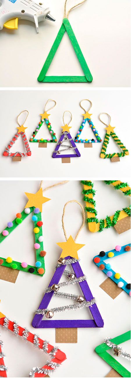 Popsicle-Stick-Christmas-Trees