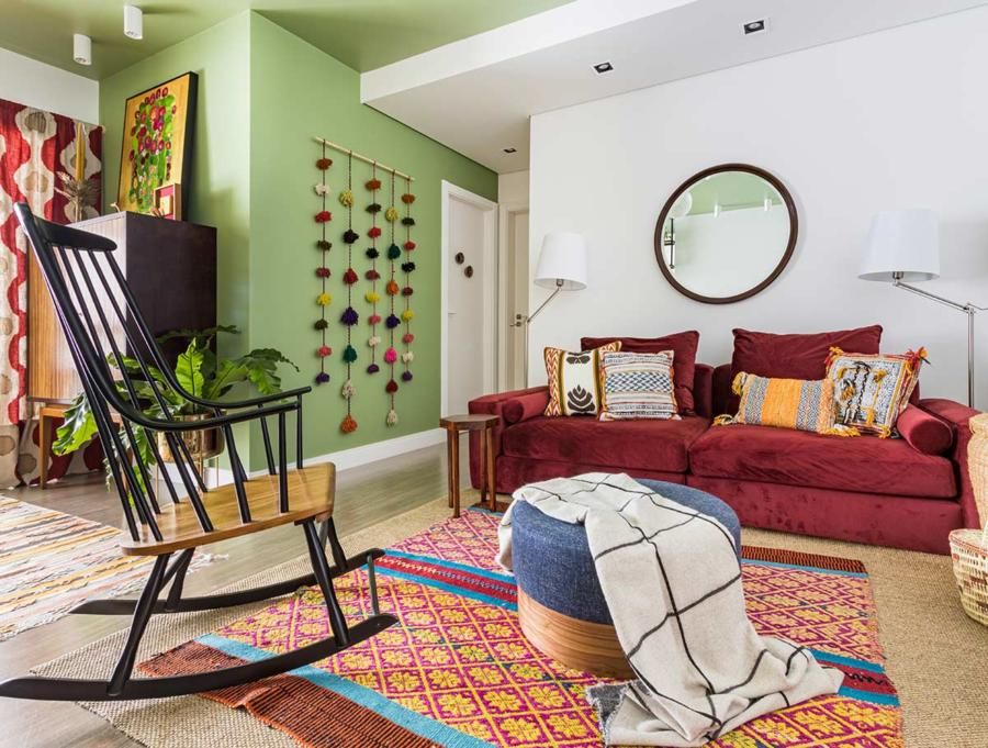 Apê com Decoração Colorida e Vintage - Casa de Valentina