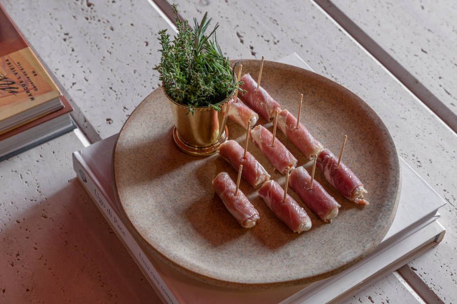 Mesa de petiscos natalinos