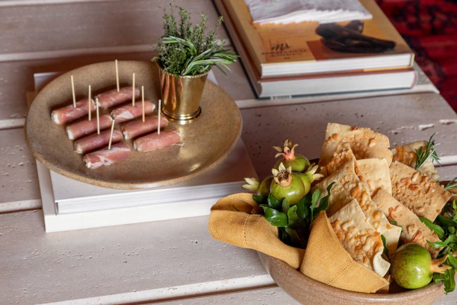 Mesa de petiscos natalinos