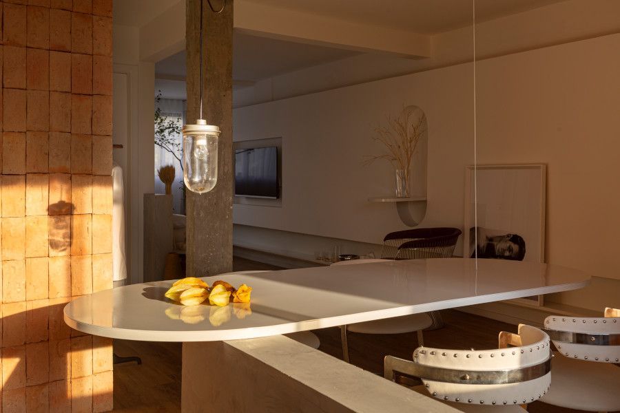 Cozinha com iluminação natural